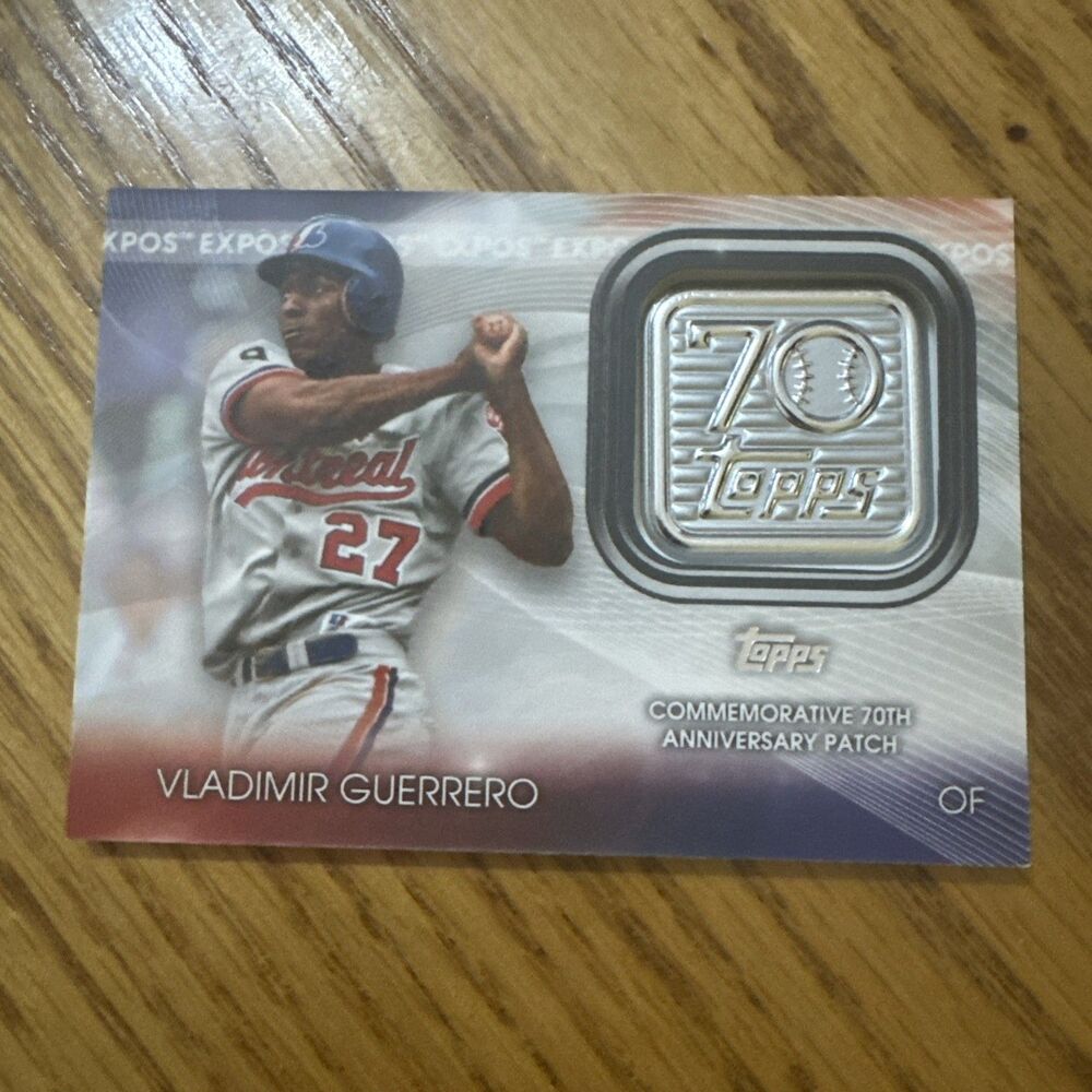 Vladimir Guerrero 2021 Topps 70th Anniversary Logo Patch Card #70LP-VG